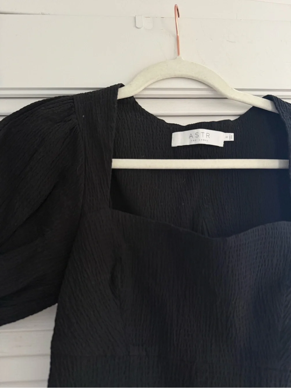 ASTR The Label Black Textured Top